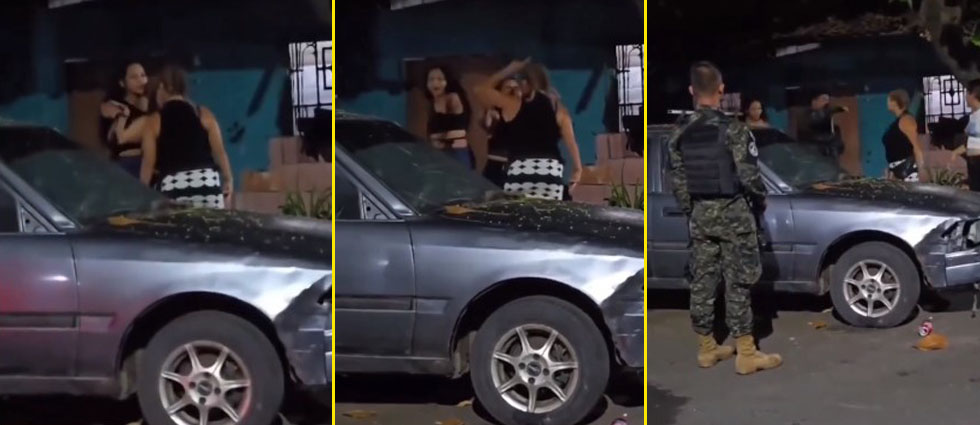 Viralizan video de mujeres que estaban por irse a los golpes… hasta que soldados las separaron