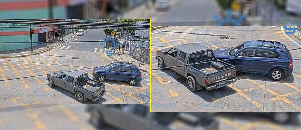 Captan choque entre distraídos conductores en La Libertad