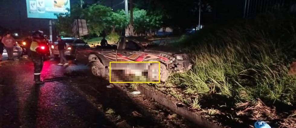 Siniestro vial acaba con la vida de un peatón que iba en la acera en Ilopango