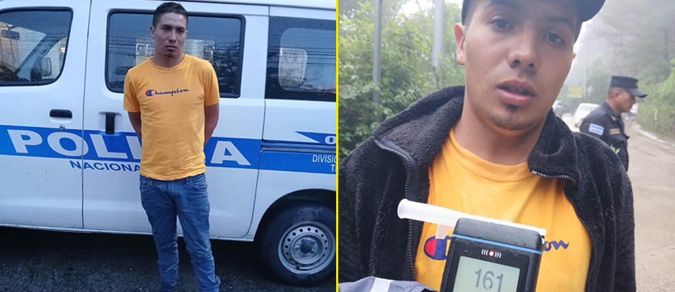 Arrestan a conductor ebrio tras verse involucrado en un siniestro vial en Chalatenango