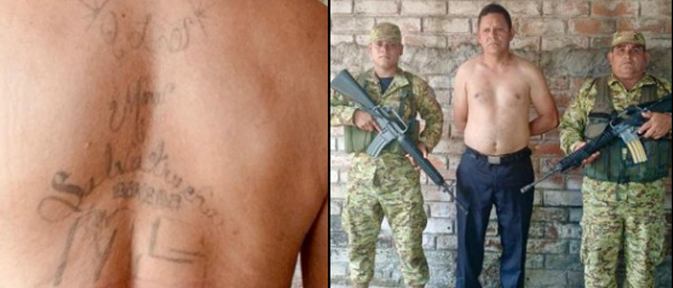 Soldados ubican a sujeto y le descubren tatuajes que demuestran su pertenencia a la pandilla