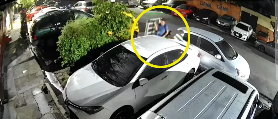Piden los “3 Doritos Después” para ladrón grabado robando partes de carro en Soyapango