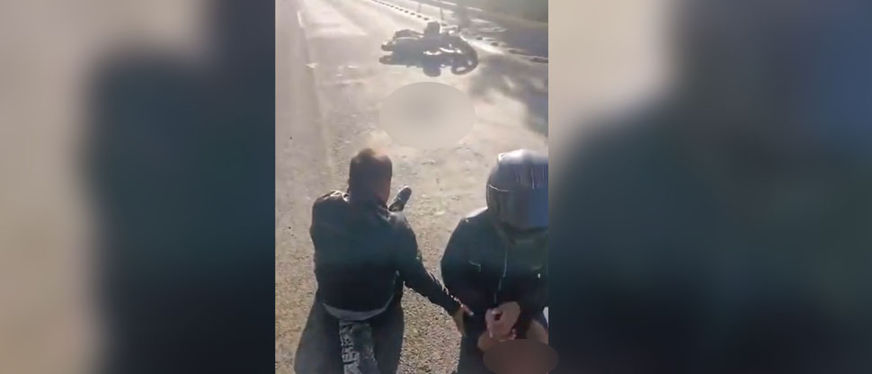 “Biker” y su acompañante resultan lesionados tras embestir a un perrito, el peludito falleció