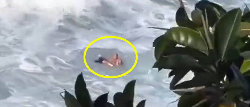 Brasil: guardavida rescata a una bañista que estuvo a punto de morir ahogada en la playa