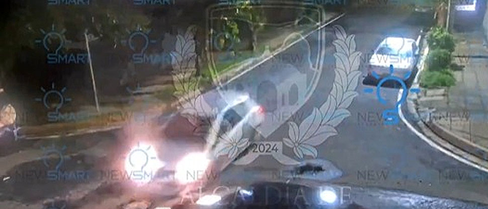 Conductor ignora señal de alto y provoca fuerte choque en Santa Tecla