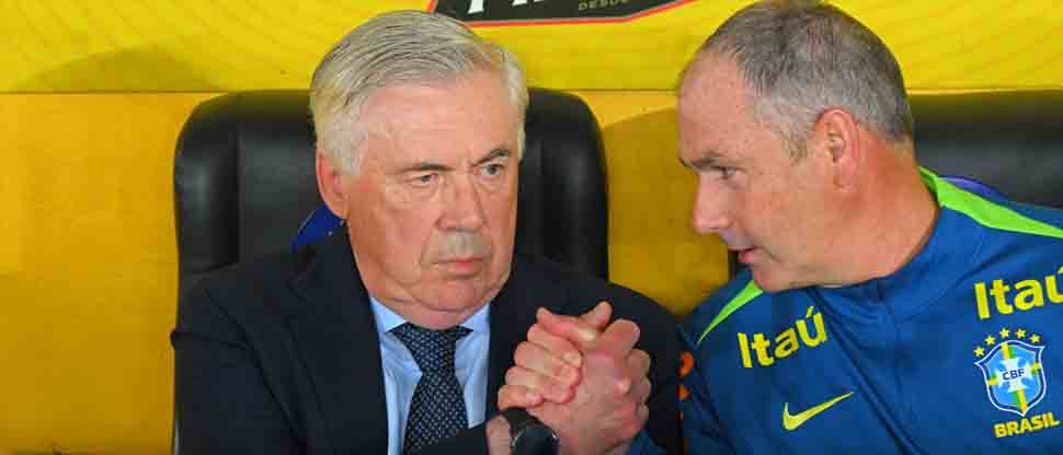 Ancelotti afirma que está satisfecho del empate que logró Brasil