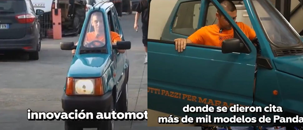 Italiano inventa el carro más estrecho del mundo que mide solo 50mm