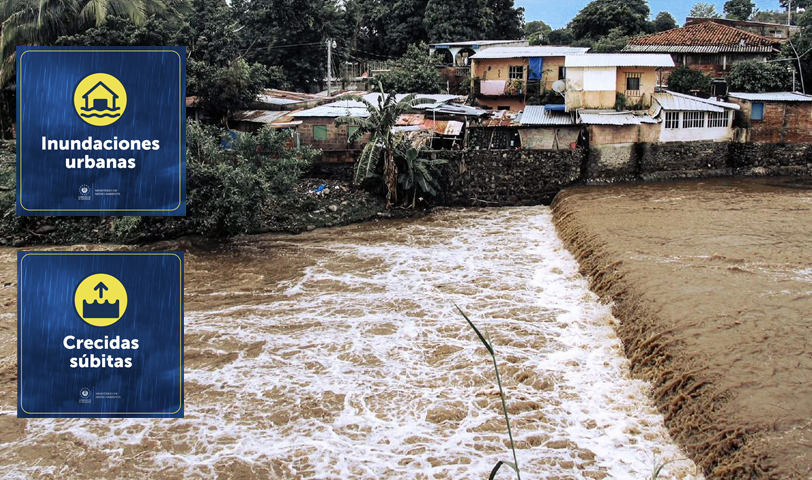 MARN advierte por inundaciones urbanas y crecidas súbitas debido a lluvias