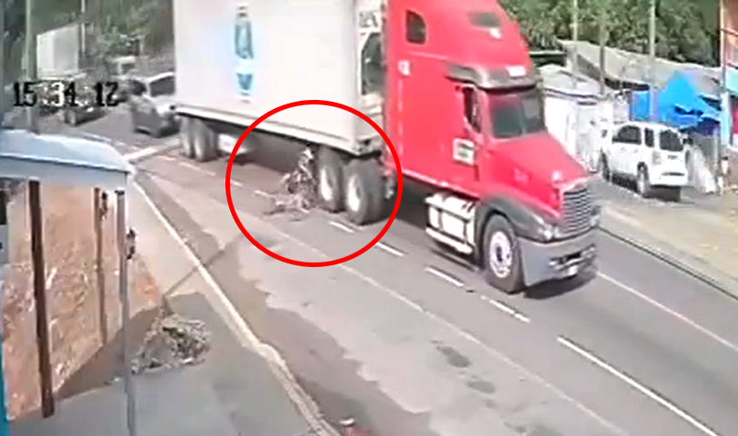 Honduras: ciclista mueres tras ser arrollado por un tráiler en Omoa