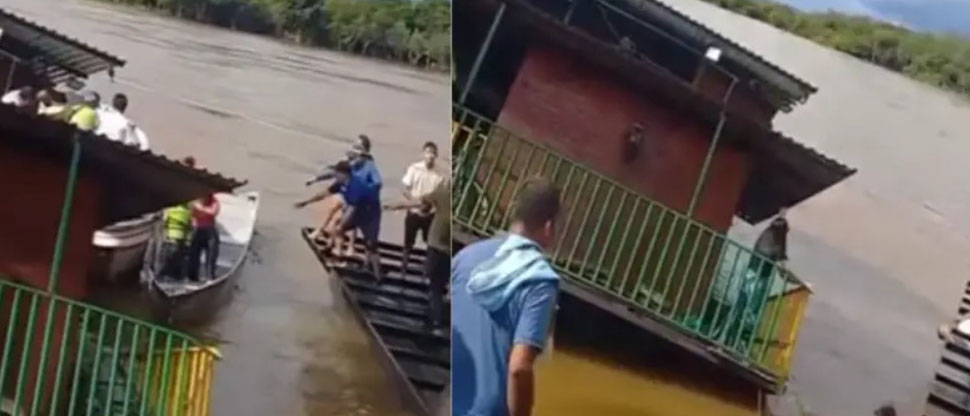 Colombia: Restaurante flotante se hunde al estilo Titanic y genera pánico entre los turistas