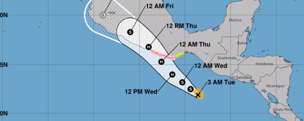 Depresión tropical 5-E ha sido reclasificada como tormenta tropical Erick