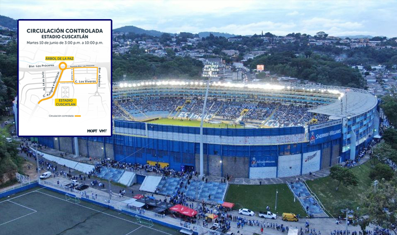 Anuncian circulación controlada en los alrededores del estadio Cuscatlán por el partido de la Selecta