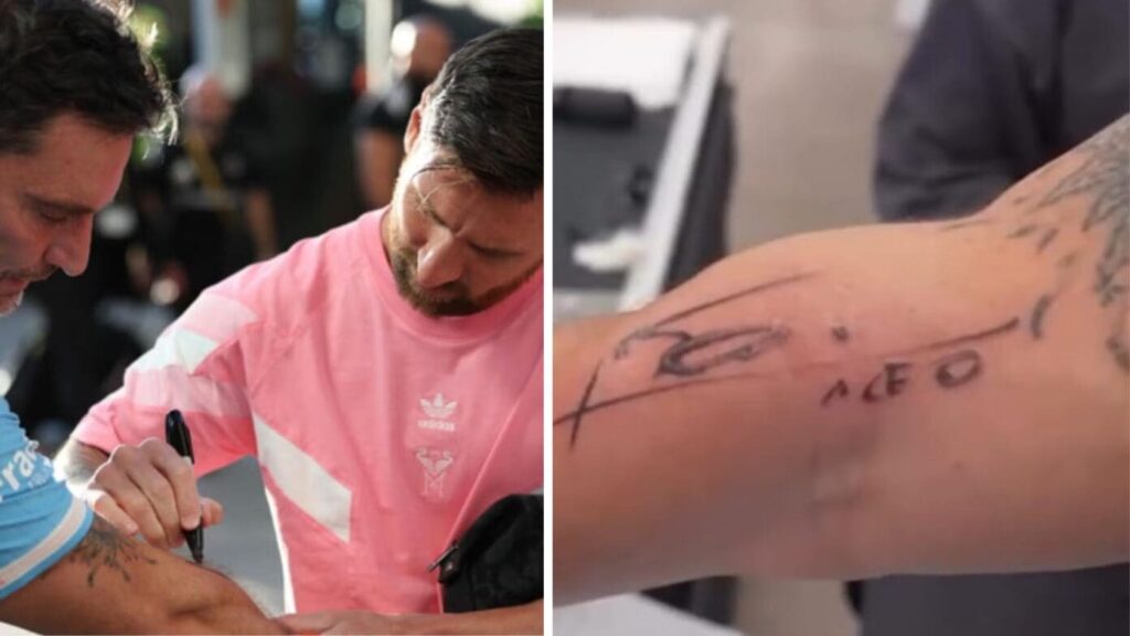 Julián Gil se tatúa la firma de Leo Messi y asegura  que cumplió un sueño