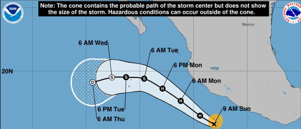 Se forma la tormenta «Barbara» en el Océano Pacífico y amenaza a México