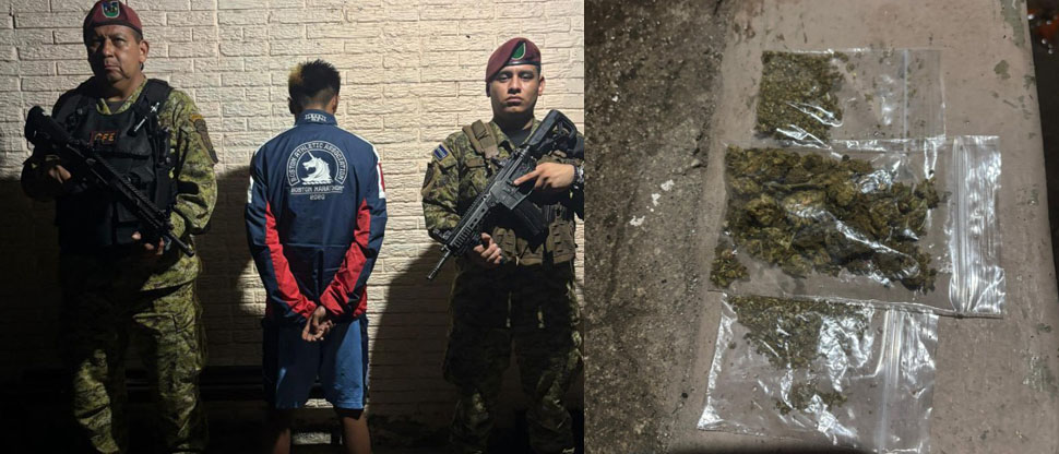 Sorprenden a menor de edad con porciones de hierba prohibida