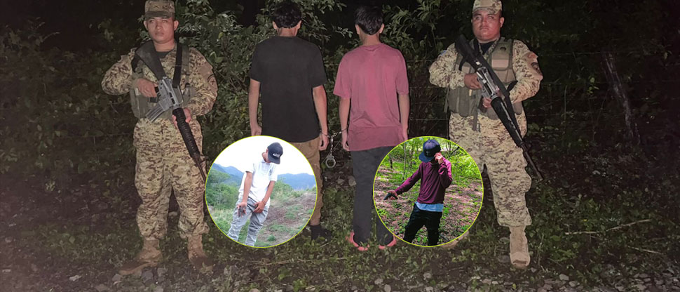 Capturan a menores que presumían armas ilegales en paso clandestino de La Unión