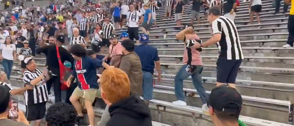 Aficionados del Botafogo y PSG se van a los golpes en el mundial de clubes