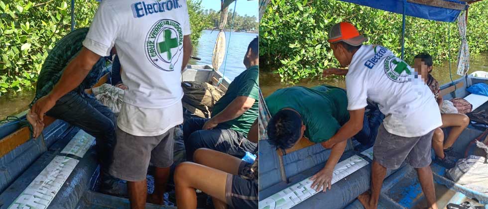 Rescatan a tres hombres y una mujer que se habían extraviado al interior de un manglar