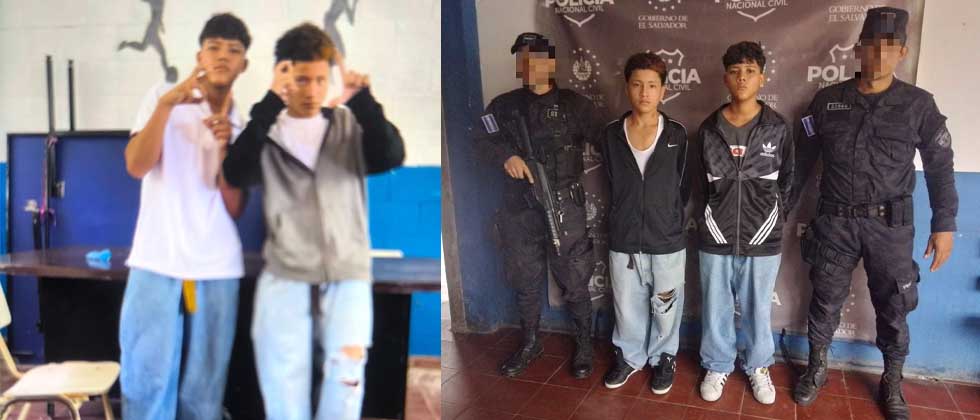 PNC captura a menores que presumían ser del barrio 18
