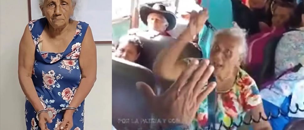 Reportan captura de abuelita que intentó lesionar con cuchillo a predicador dentro de autobús