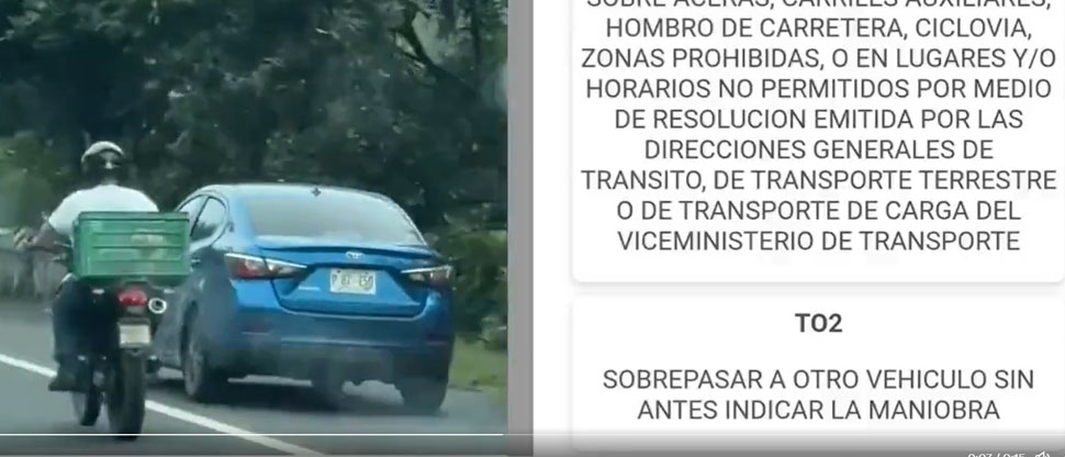 VMT sanciona a conductor que puso en peligro la vida de peatones