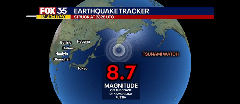 Potente terremoto de 8.7 grados sacude Rusia y se activan alertas de tsunami en el Pacífico