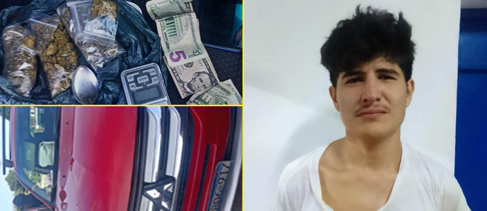 Cae sujeto de 19 años que conducía un pick up donde transportaba droga en La Libertad