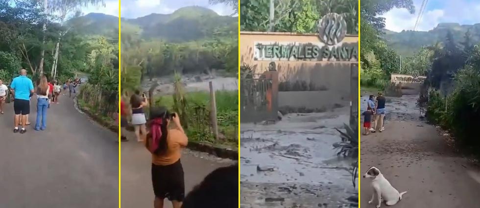 Ausol explota y bloquea paso en la entrada de Termales Santa Teresa