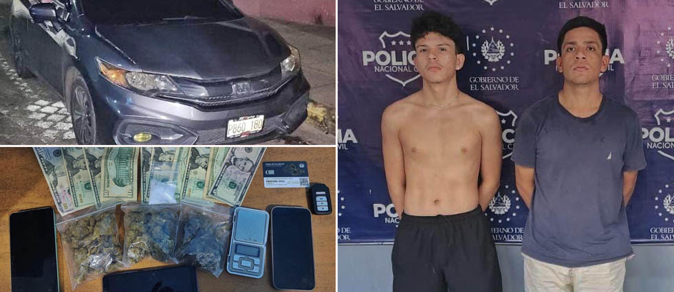 Policías capturan a dos pandilleros de la 18-S en Sonsonate