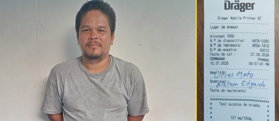 Capturan a conductor ebrio que provocó un siniestro vial en Panchimalco