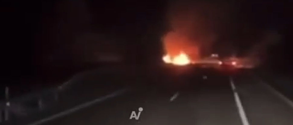Revelan video del momento cuando carro de Diogo Jota era consumido por el fuego