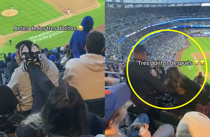 Mujer es expulsada de un partido de beisbol por molestar a un chico; la bautizaron como “lady patada”