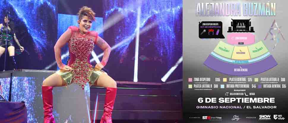 Estos son los precios del concierto de Alejandra Guzmán en El Salvador