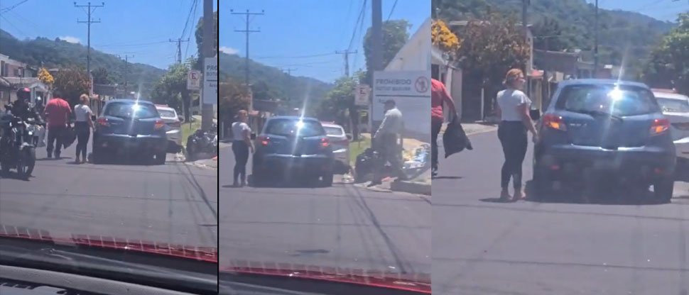 Denuncian a mujer que intentó tirar basura en un lugar no permitido