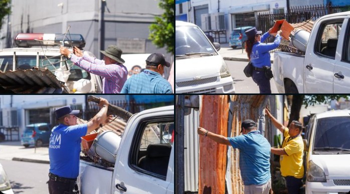 Realizan operativo de retiro de obstáculos en colonias de San Salvador