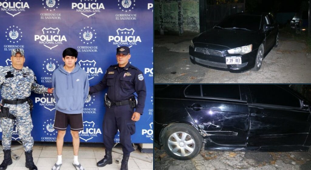 Este es el sujeto responsable de chocar un vehículo y una moto anoche en Santa Ana
