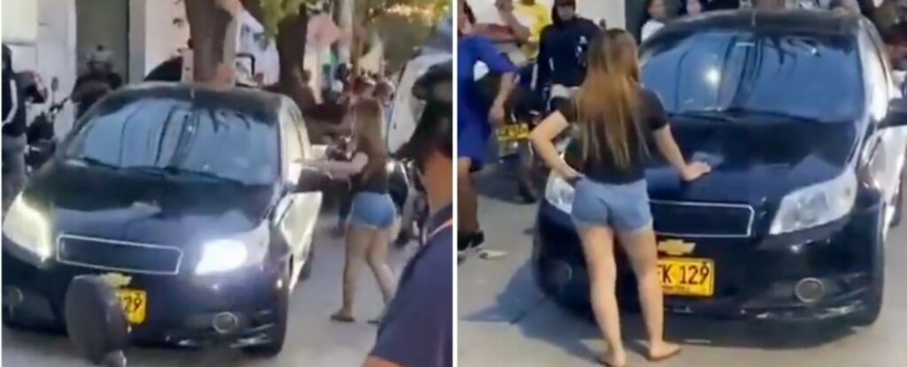 Joven destroza el carro de su padre tras verlo con otra mujer que no era su madre 