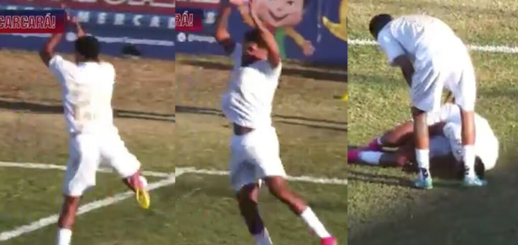Futbolista sufre grave lesión de rodilla por celebrar gol como CR7