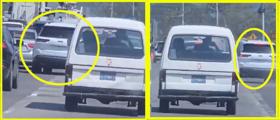 Piden los tres Doritos después a conductor que manejaba de manera imprudente y sin placas