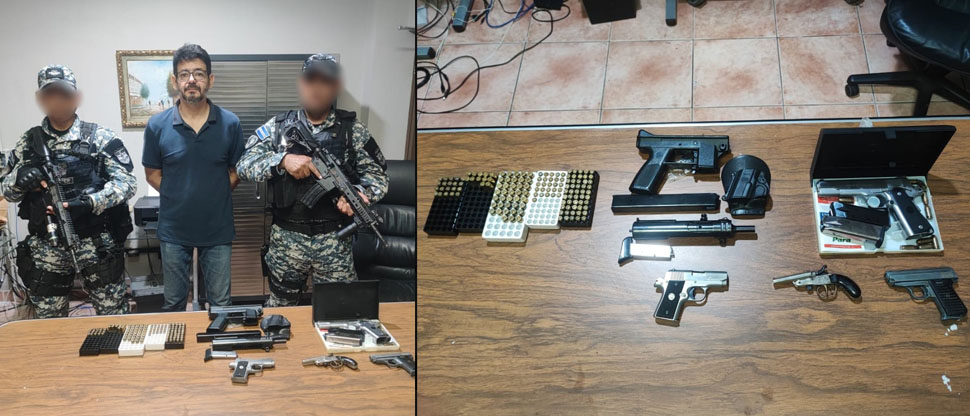 Armado hasta los dientes, PNC captura a sujeto que tenía varias armas de fuego  