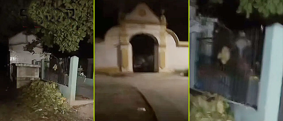Creadores de contenido captan supuesta actividad paranormal en un cementerio