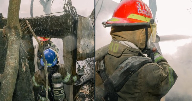 Bomberos sofocan voraz incendio en una vivienda en San Marcos