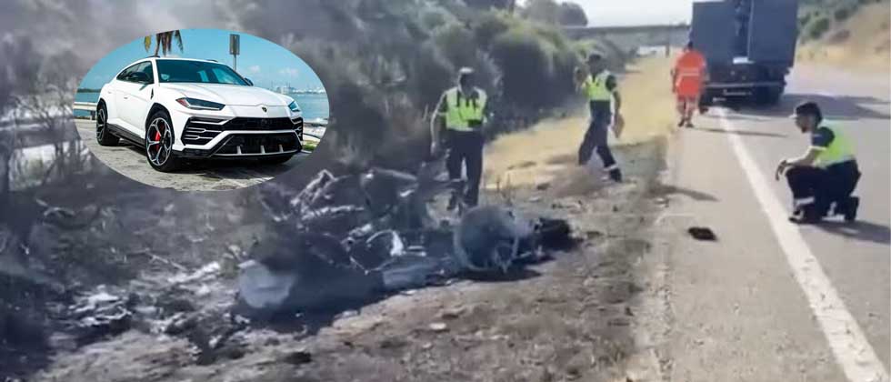 Así quedó el Lamborghini de Diogo Jota tras el accidente
