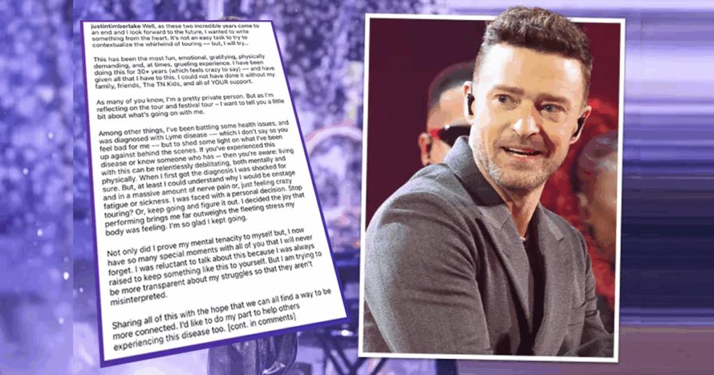 Justin Timberlake revela que padece la enfermedad de Lyme