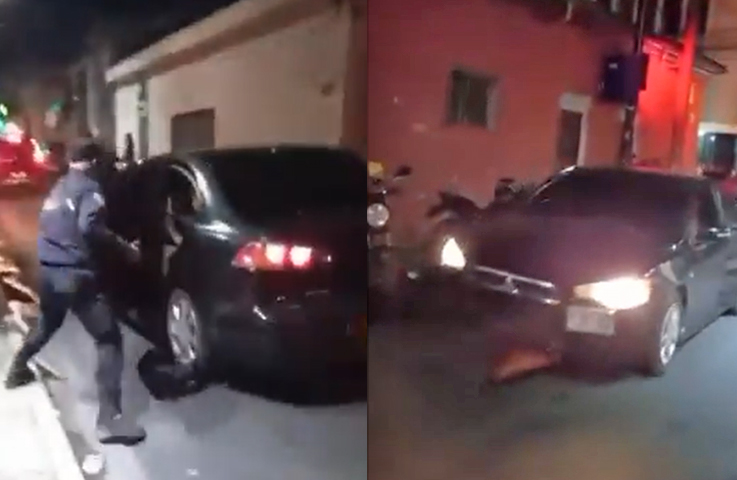 Conductor ebrio pone en riesgo la vida de varias personas en Santa Ana y se da a la fuga
