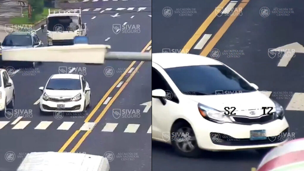 Conductor realiza maniobra prohibida y casi provoca una tragedia en San Salvador
