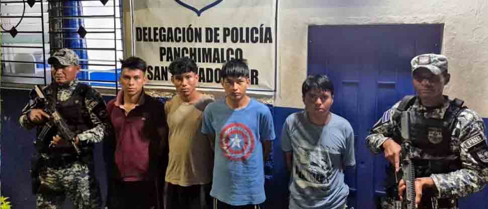 Arrestan a 4 pandilleros del Barrio 18 que se escondían en Panchimalco