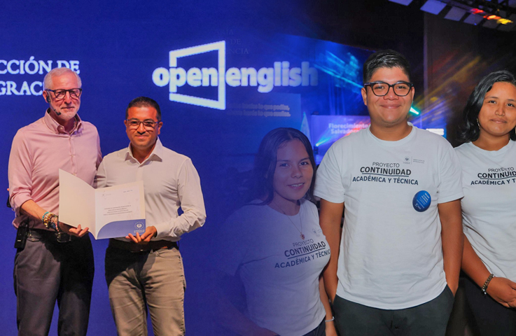 Suscriben acuerdo con Open English para becar a miles de estudiantes salvadoreños