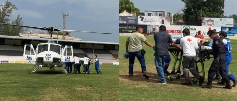 Trasladan en helicóptero a lesionados de accidente de camión que cayó a barranco