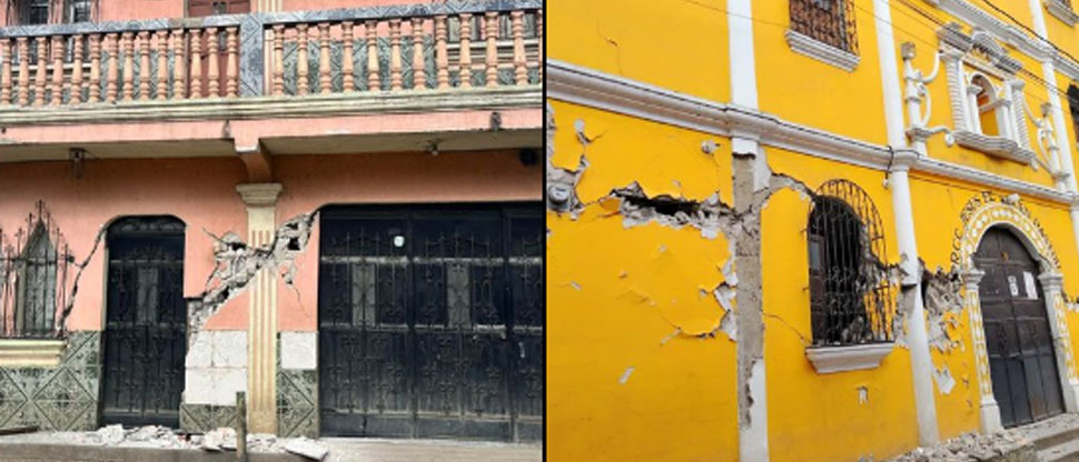 Reportan daños estructurales tras fuerte sismo en Guatemala